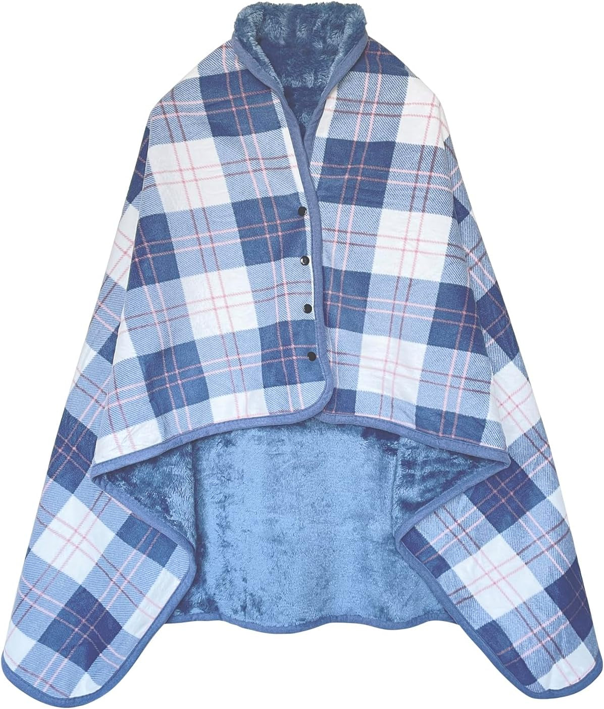 Comfy Plaid Poncho Blanket for All Seasons