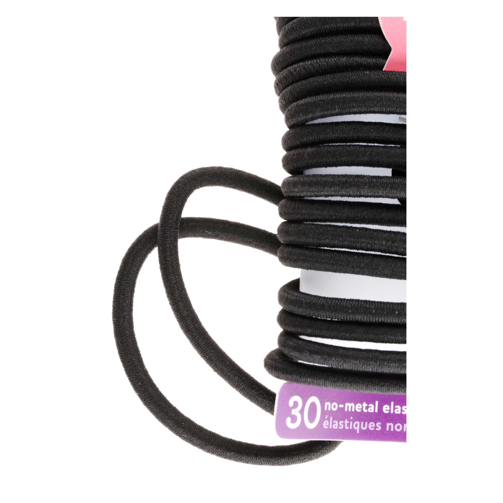 Black Hair Elastics - 30 Count