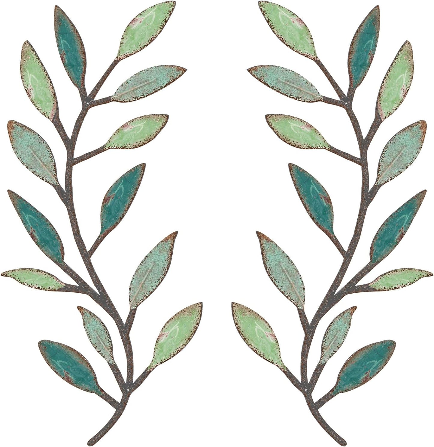 2 Pieces Metal Tree Leaf Wall Decor