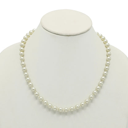 8MM Faux Pearl Necklace 17.5" with Extender