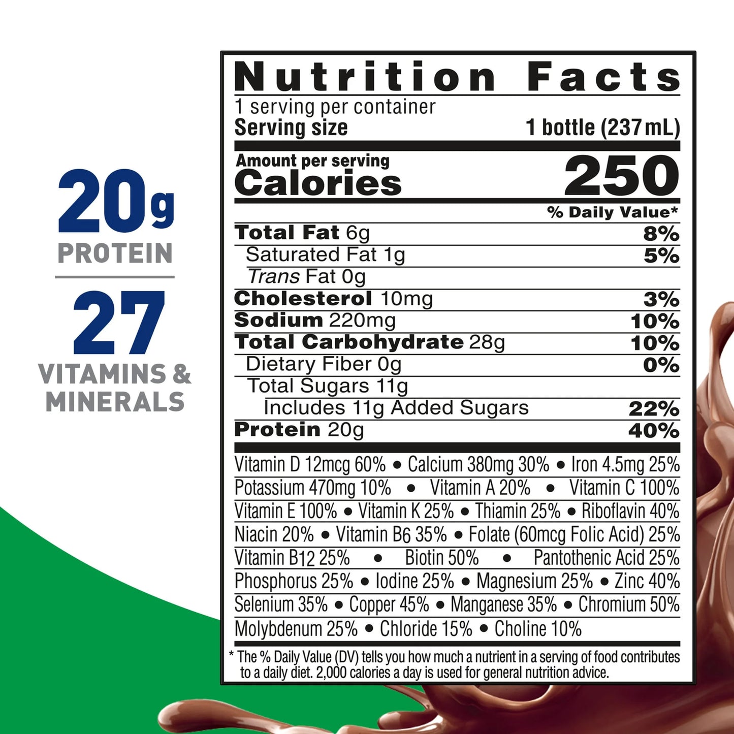 BOOST High Protein Nutritional Drink, Rich Chocolate, 20 g Protein, 15 - 8 fl oz Bottles