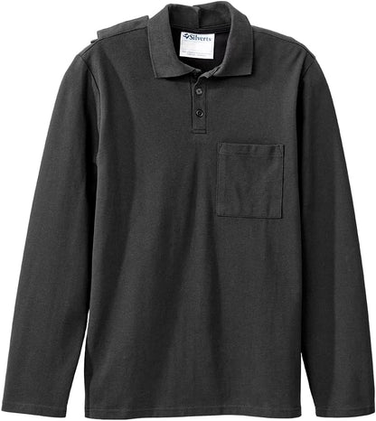 Men’s Open-Back Adaptive Long Sleeve Polo Shirt