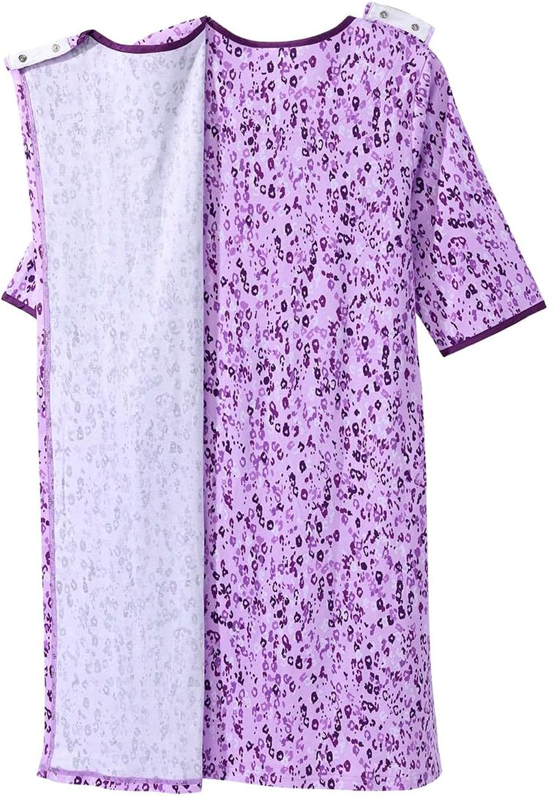 Silverts Open-Back Hospital Gowns for Women – Comfortable, Dignified, Easy Dressing for Seniors & Patients - 2/3 Sleeve