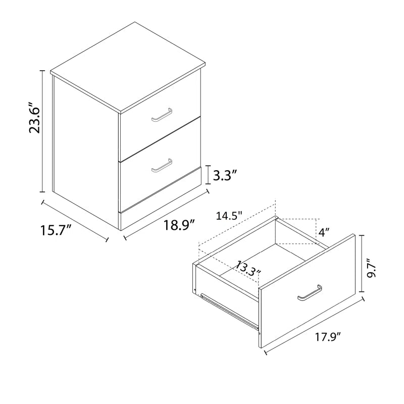 2-Drawer Nightstand