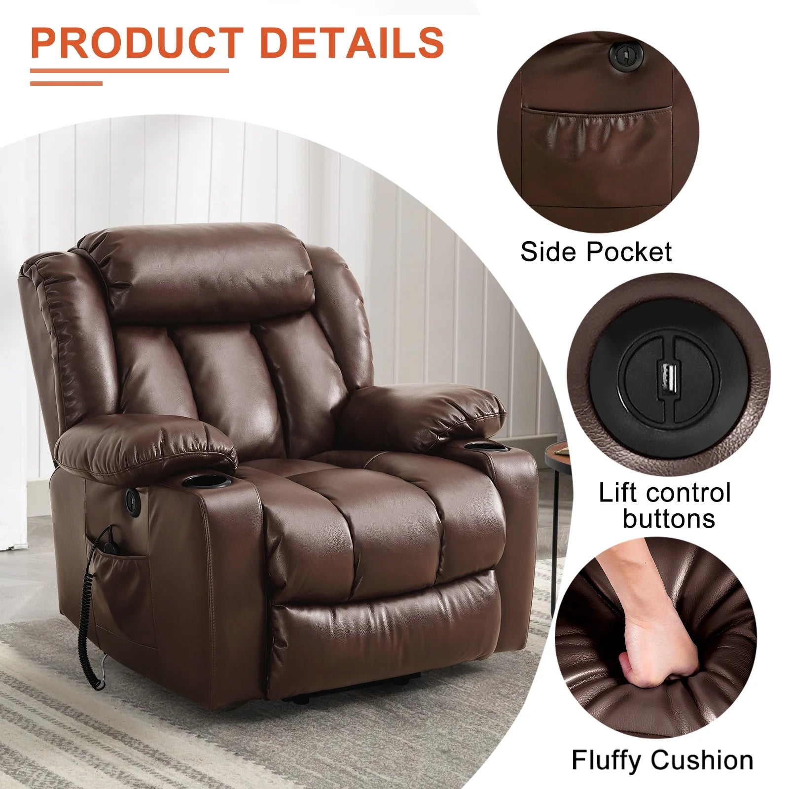 Large Power Lift Recliner Chair