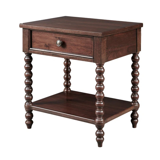 One Drawer Solid Wood Nightstand