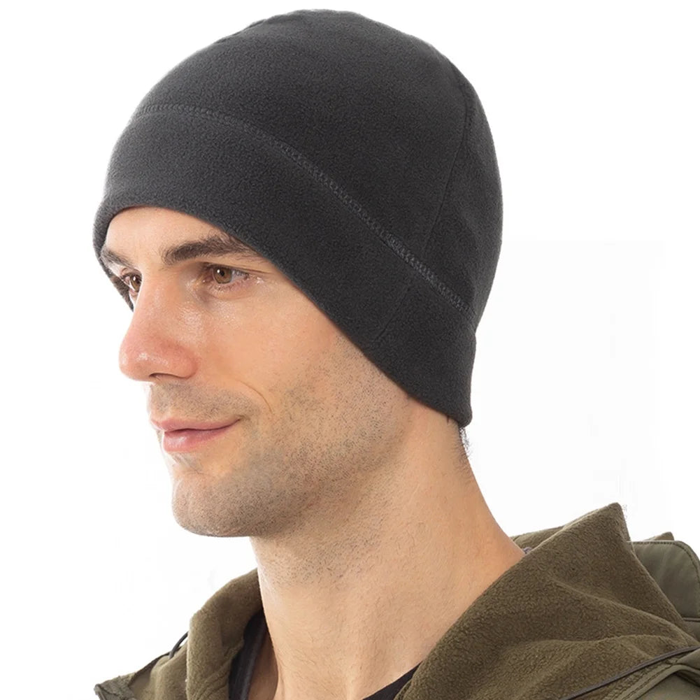 Winter Solid Color Fleece Cap