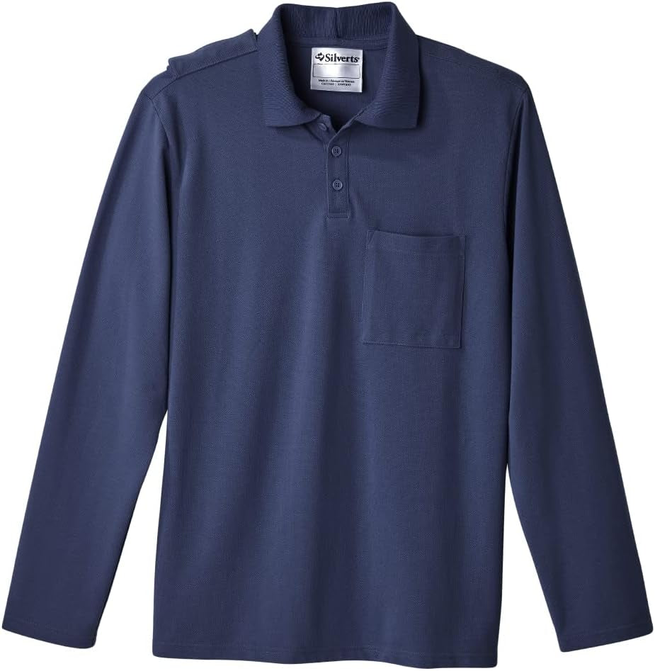 Men’s Open-Back Adaptive Long Sleeve Polo Shirt