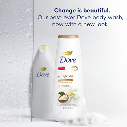 Dove Pampering Shea Butter & Warm Vanilla Liquid Body Wash, 20 oz