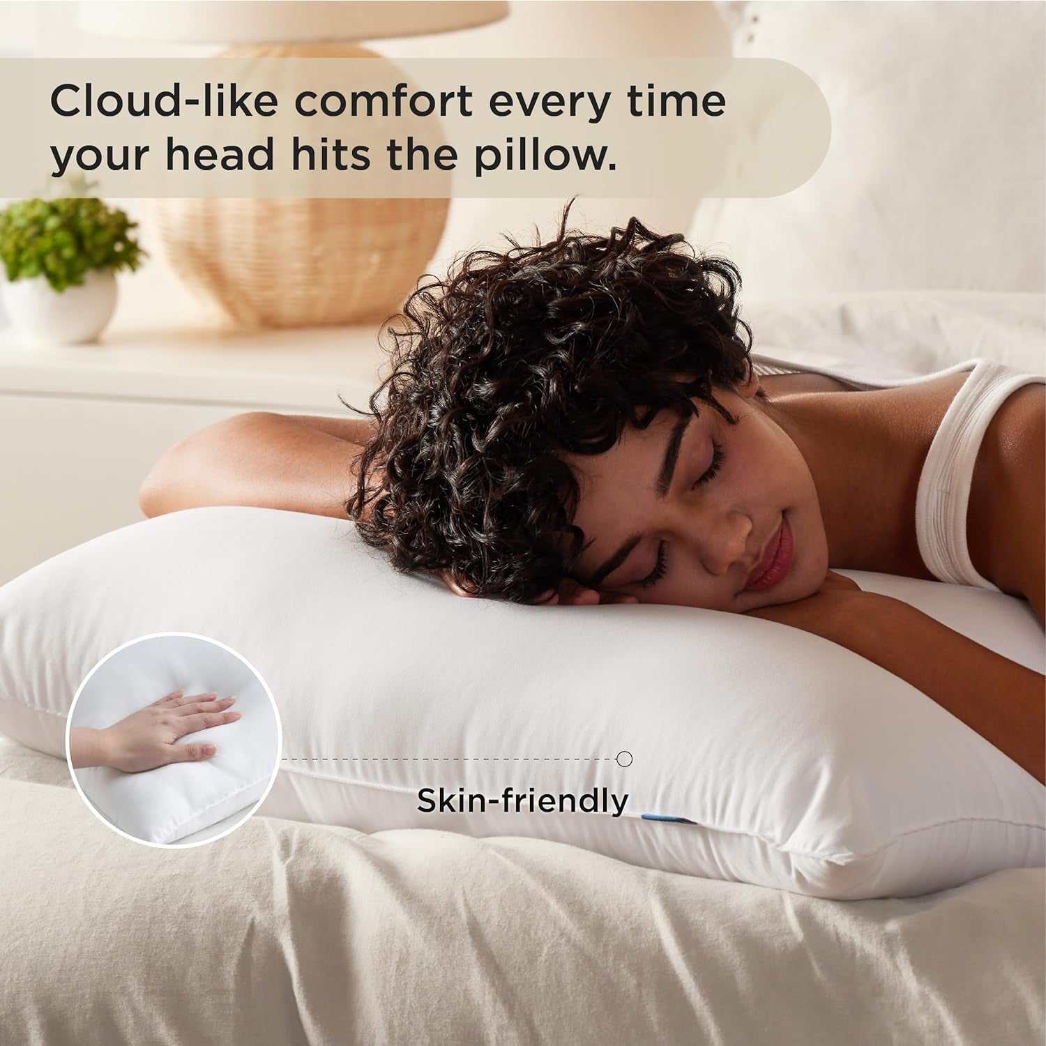 Soft and Supportive Pillows - 2 pack