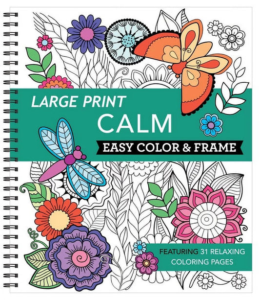 Color & Frame Large Print Easy Color & Frame Coloring Book