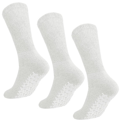 Men Anti Slip Grip Non Skid Socks, 6-pack