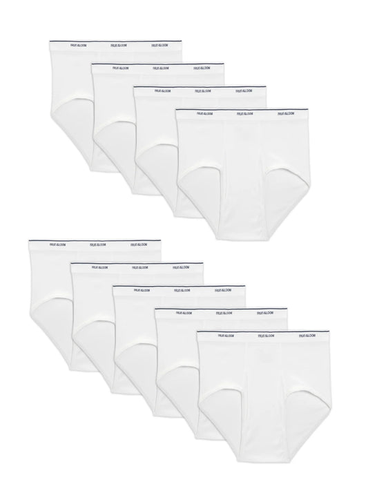 Fruit of the Loom Men's White Briefs, 9-Pack