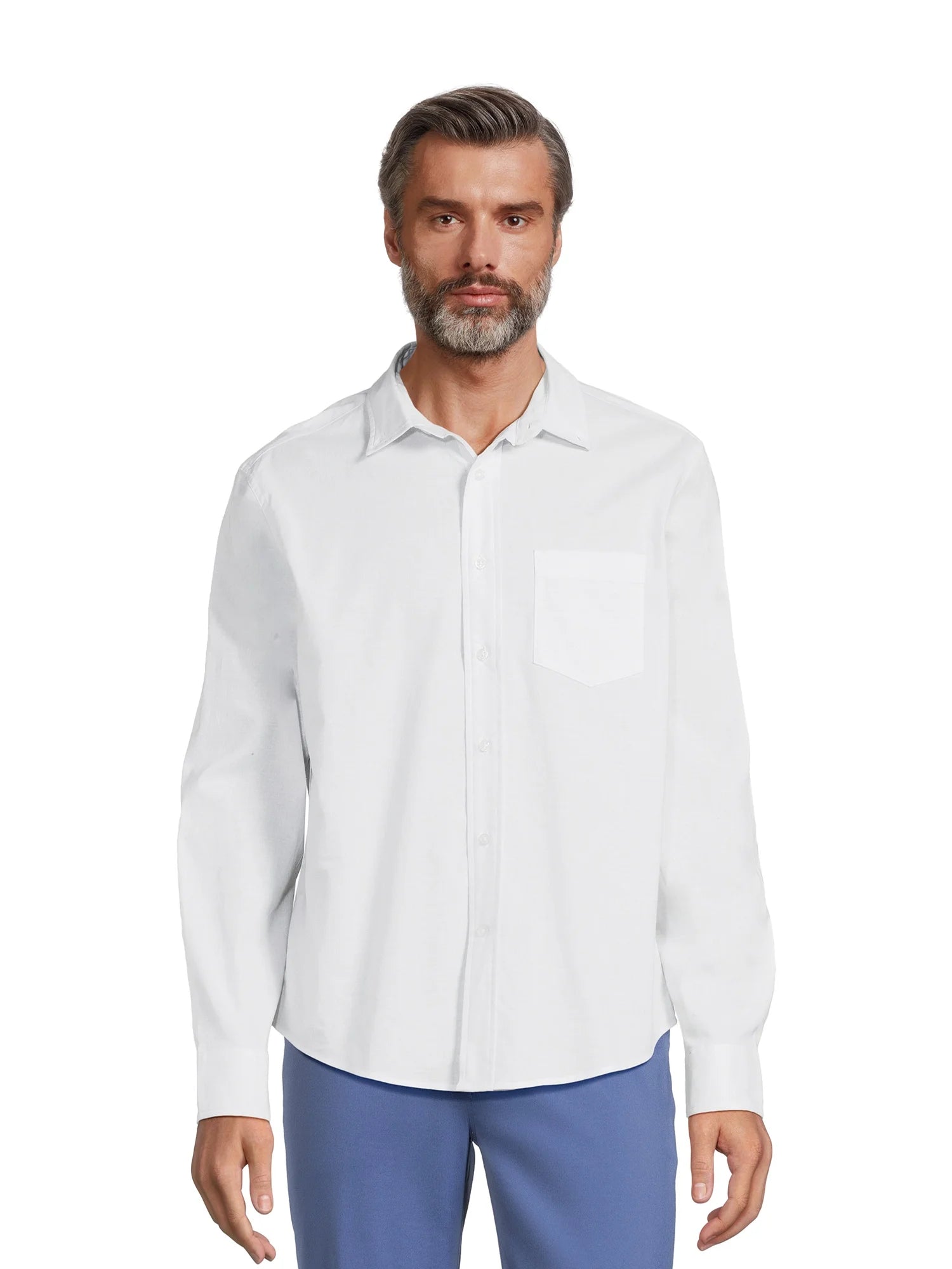 Men's Poplin Button-Up Shirt