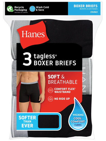 Hanes Men's Boxer Briefs, 3 Pack