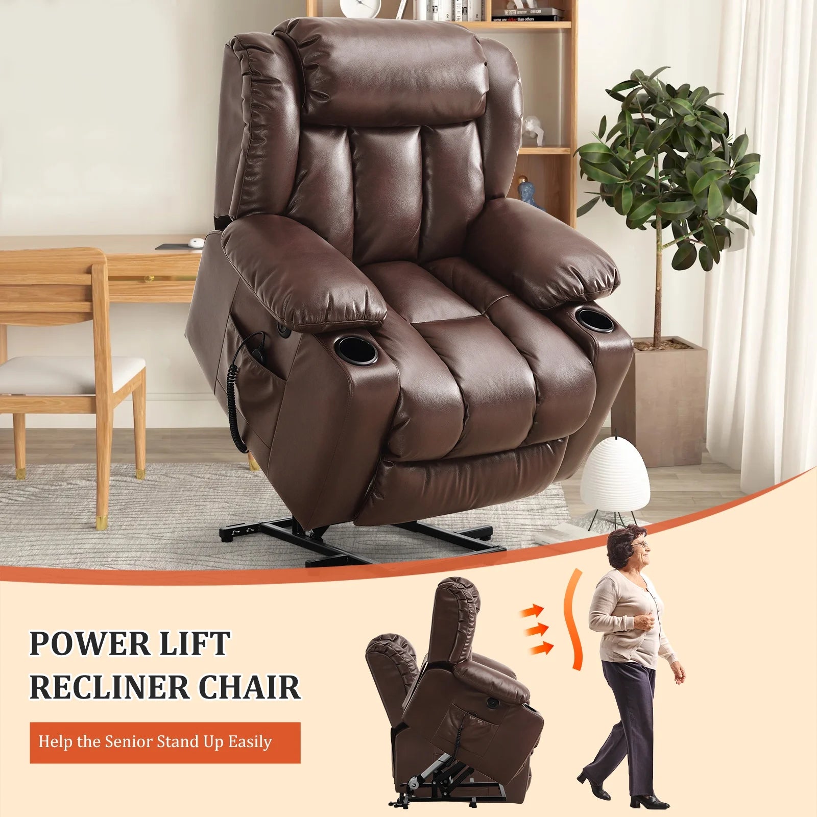 Large Power Lift Recliner Chair