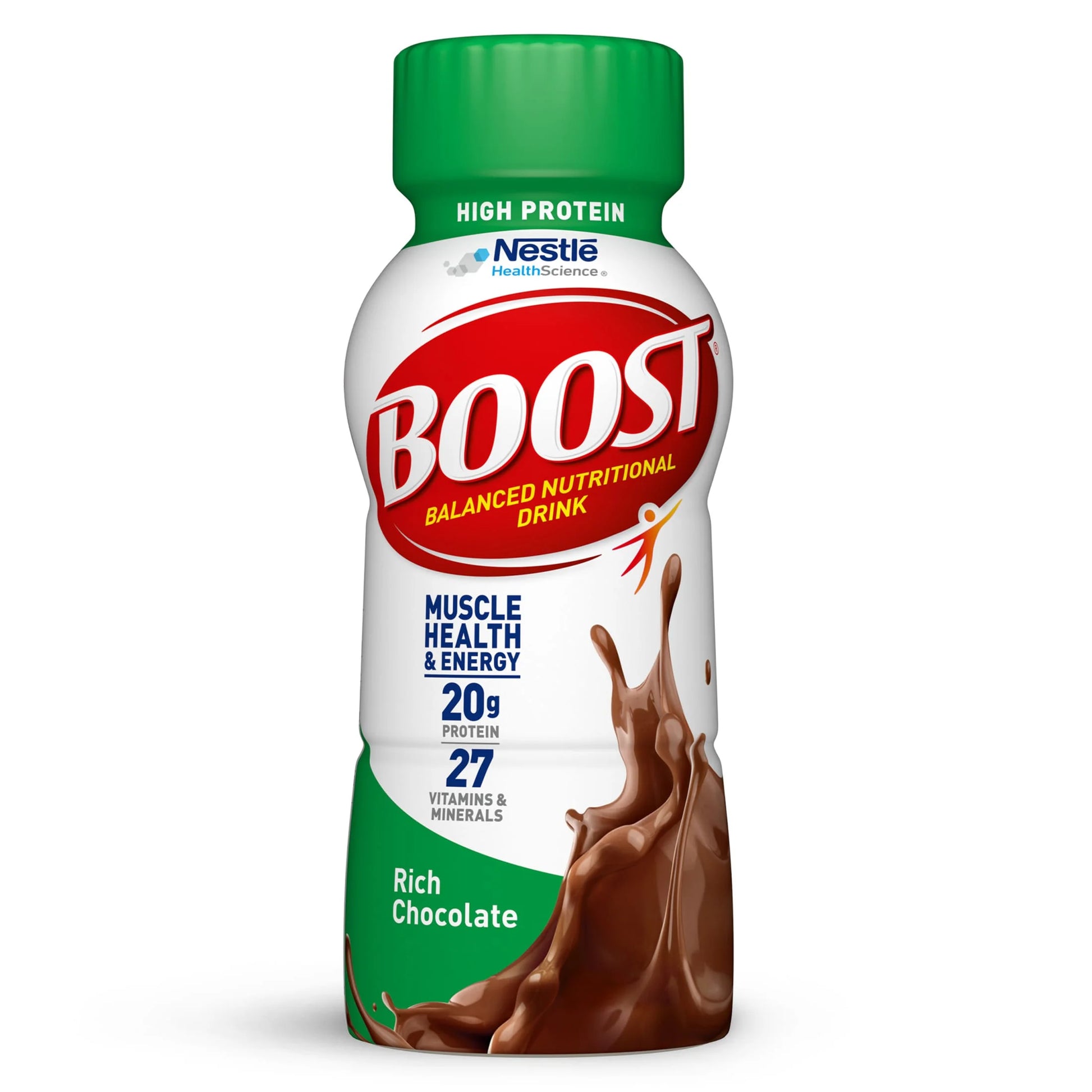 BOOST High Protein Nutritional Drink, Rich Chocolate, 20 g Protein, 15 - 8 fl oz Bottles