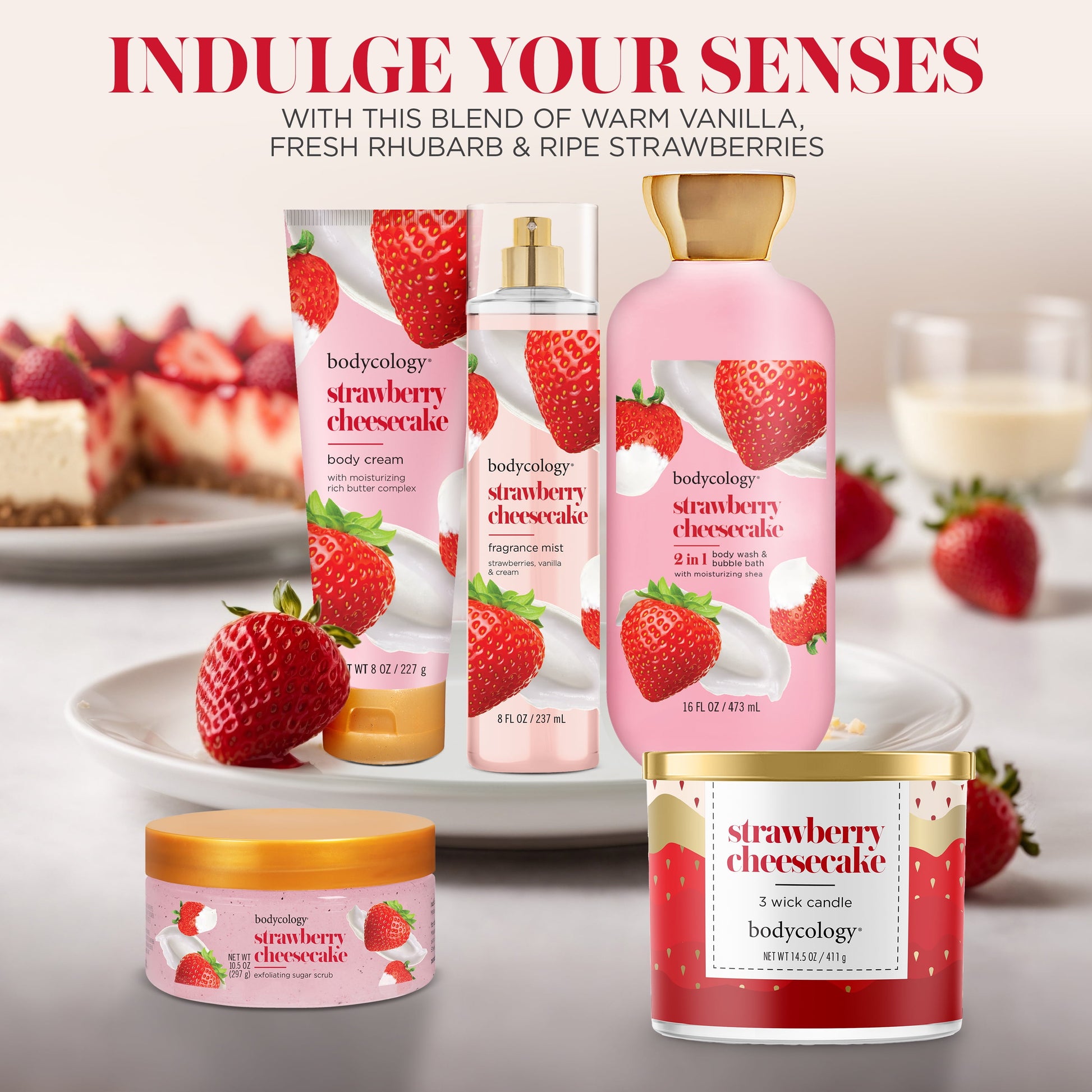 Bodycology Fragrance Body Mist, Strawberry Cheesecake