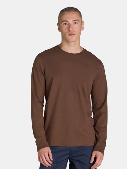 Crewneck T-Shirt with Long Sleeves