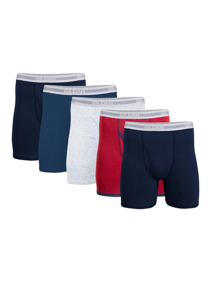 Gildan Men's Regular Leg Boxer Briefs, 5-Pack