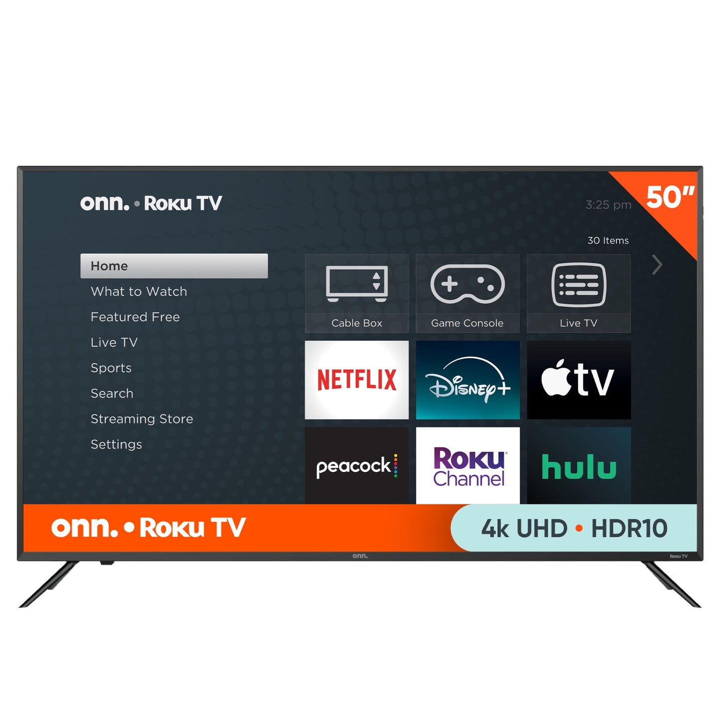 onn. 50” inch 4K LED Roku Smart TV