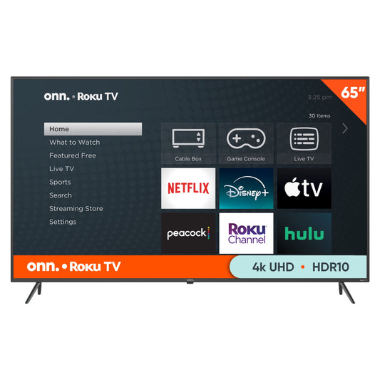 onn. 65” inch 4K LED Roku Smart TV